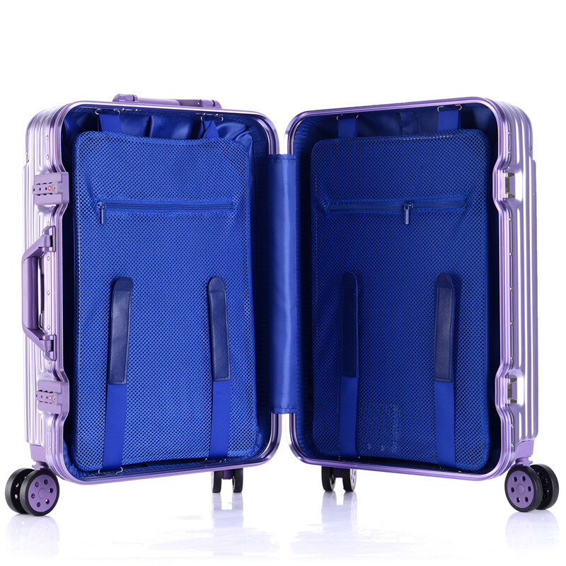 Luoteaidi 鋁框拉桿箱萬向輪20寸旅行箱男24寸商務(wù)行李箱女密碼箱 紅色 20寸